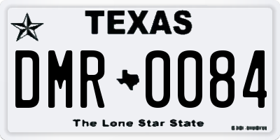 TX license plate DMR0084
