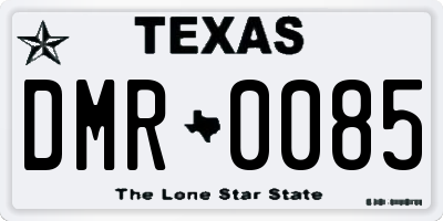 TX license plate DMR0085