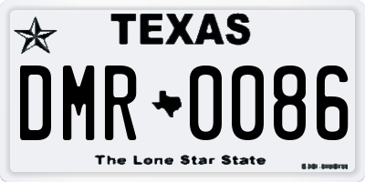 TX license plate DMR0086