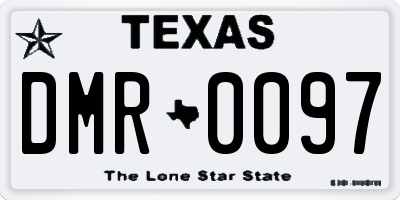 TX license plate DMR0097
