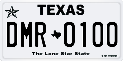TX license plate DMR0100
