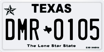TX license plate DMR0105