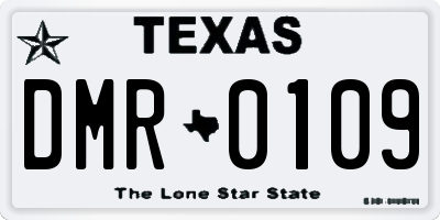 TX license plate DMR0109