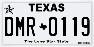 TX license plate DMR0119