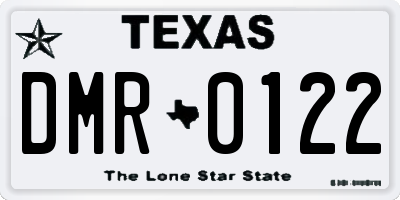 TX license plate DMR0122
