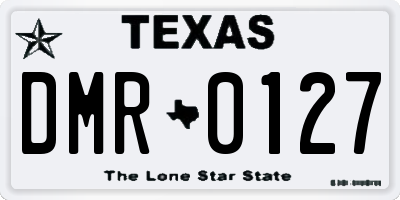 TX license plate DMR0127