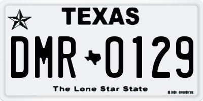 TX license plate DMR0129