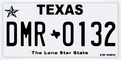 TX license plate DMR0132