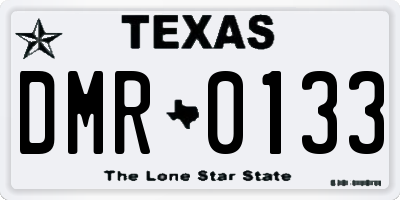 TX license plate DMR0133
