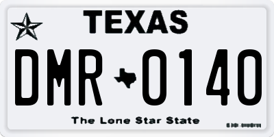 TX license plate DMR0140