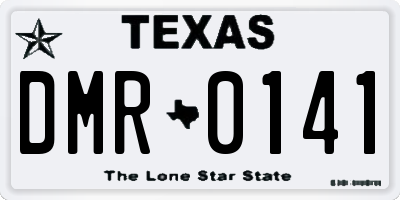 TX license plate DMR0141