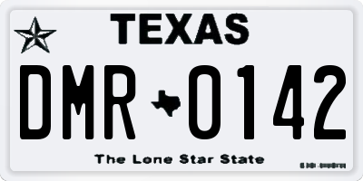 TX license plate DMR0142