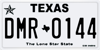 TX license plate DMR0144