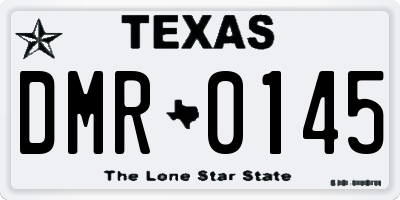 TX license plate DMR0145