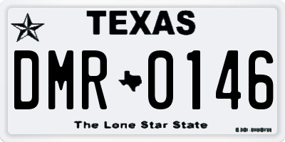 TX license plate DMR0146