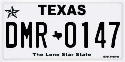 TX license plate DMR0147