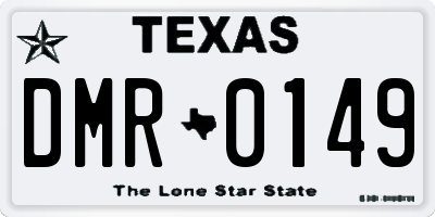 TX license plate DMR0149