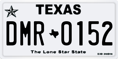 TX license plate DMR0152