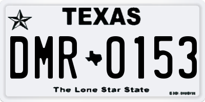 TX license plate DMR0153