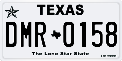 TX license plate DMR0158