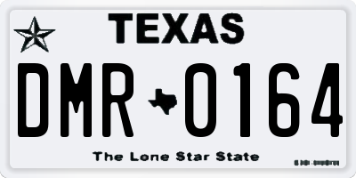 TX license plate DMR0164