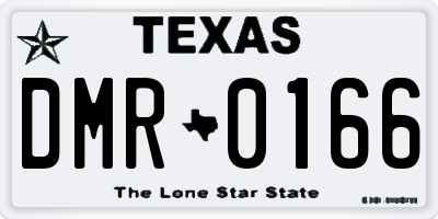 TX license plate DMR0166