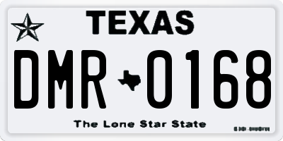 TX license plate DMR0168