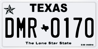 TX license plate DMR0170