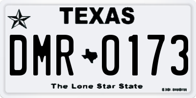 TX license plate DMR0173