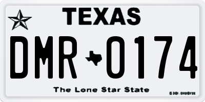 TX license plate DMR0174
