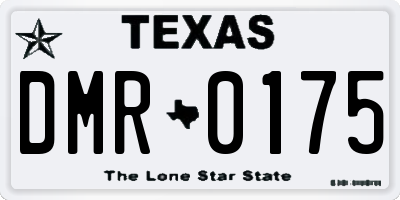 TX license plate DMR0175