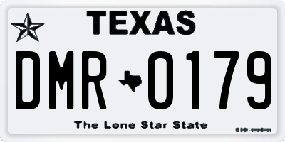 TX license plate DMR0179