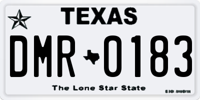 TX license plate DMR0183