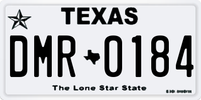 TX license plate DMR0184