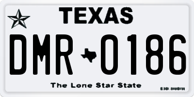 TX license plate DMR0186