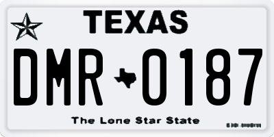 TX license plate DMR0187
