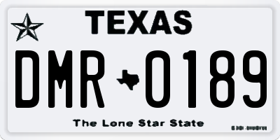 TX license plate DMR0189