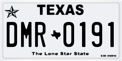 TX license plate DMR0191