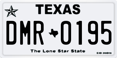 TX license plate DMR0195