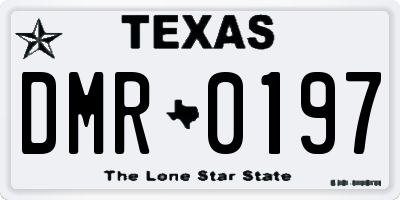 TX license plate DMR0197