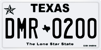 TX license plate DMR0200
