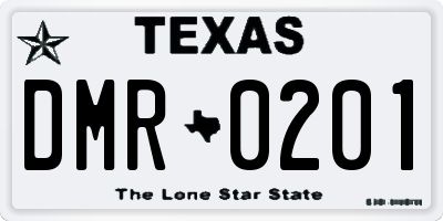 TX license plate DMR0201
