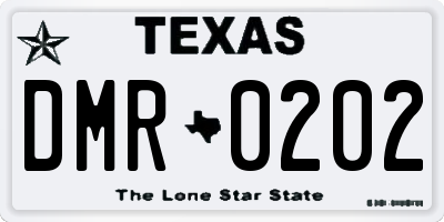 TX license plate DMR0202