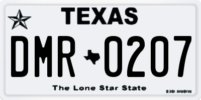 TX license plate DMR0207