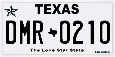TX license plate DMR0210
