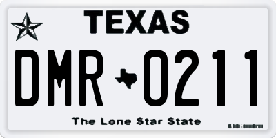 TX license plate DMR0211