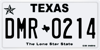 TX license plate DMR0214