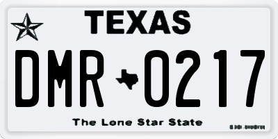 TX license plate DMR0217