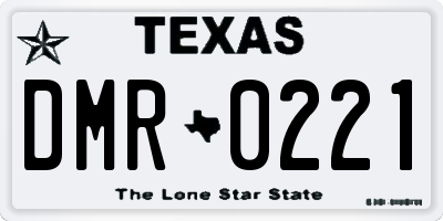 TX license plate DMR0221
