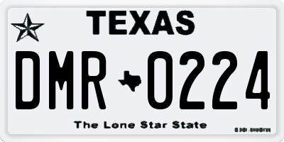TX license plate DMR0224